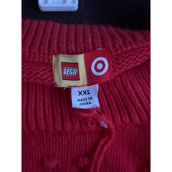 NWT-Men's Textured Knit Sweater-LEGO Collection x Target Red Size XXL - Picture 4 of 8